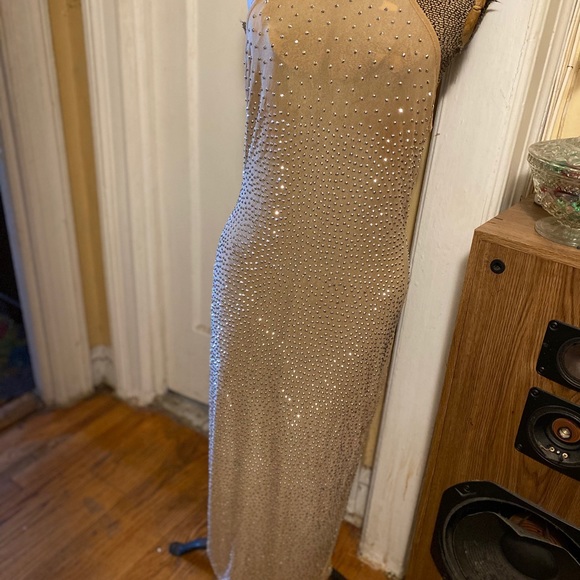 Nude Rhinestone Dress - Picture 5 of 8